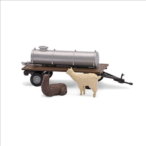 Busch 8282, Action-Set: Alpakas nit Wasserfass, Figuren-Set, Neu & OVP, N