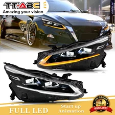 2x LED Headlights For 2019-2024 Nissan Altima Front Head Lamp Sequential Signal