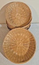 Wicker Basket Round Assorted Styles Set of 8 Vintage
