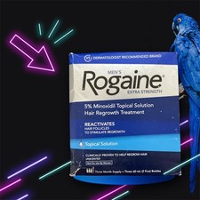 Men's Rogaine Extra Strength 5% Minoxidil Topical Solution Hair Regrowth Ex 2027