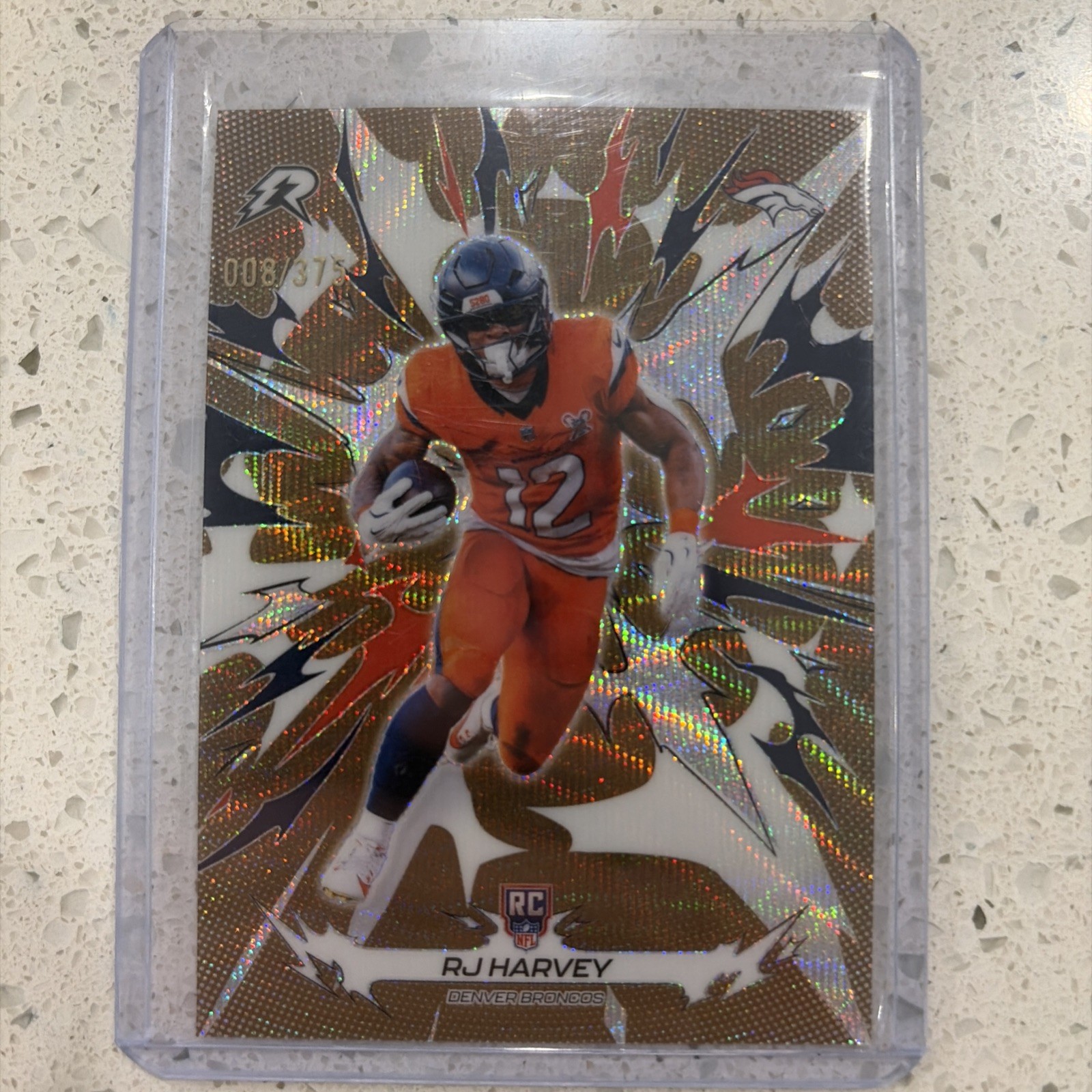 2025 Topps Resurgence - Rookies RJ Harvey #128 Bronze Surge Refractor /375 (RC)