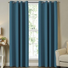 Turquoize Dark Teal Blackout Curtains for 52"W x 108"L Pack of 2 ,