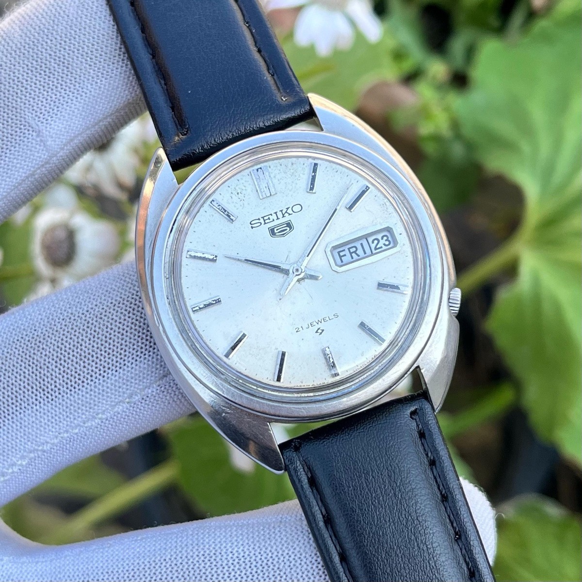 ★超美品！SEIKO 5 セイコー5 6119-7030自動巻メンズ腕時　稼働品 Vintage Seiko 5 Automatic Silver Sunburst Dial Japan Made Men's