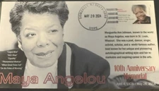 6° Cachets Maya Angelou 10th Anniversary Memorial Poet Author Black Label