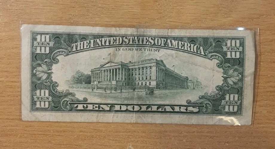 1990 ALEXANDER HAMILTON TEN DOLLAR BILL $10 08324122 - Image 4 of 4