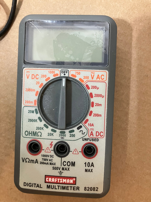 Craftsman 82082 Digital Multimeter Leads, DC/AC Voltage, Ohm | eBay