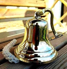 Finish Brass Ship Bell 6inch Nautical Maritime Bell Marine Boat Wall Han