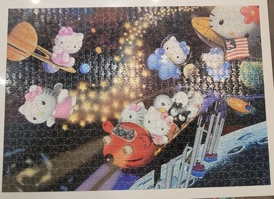Hello Kitty 1000 Piece Jigsaw Puzzle Rare Sanrio Space Roller
