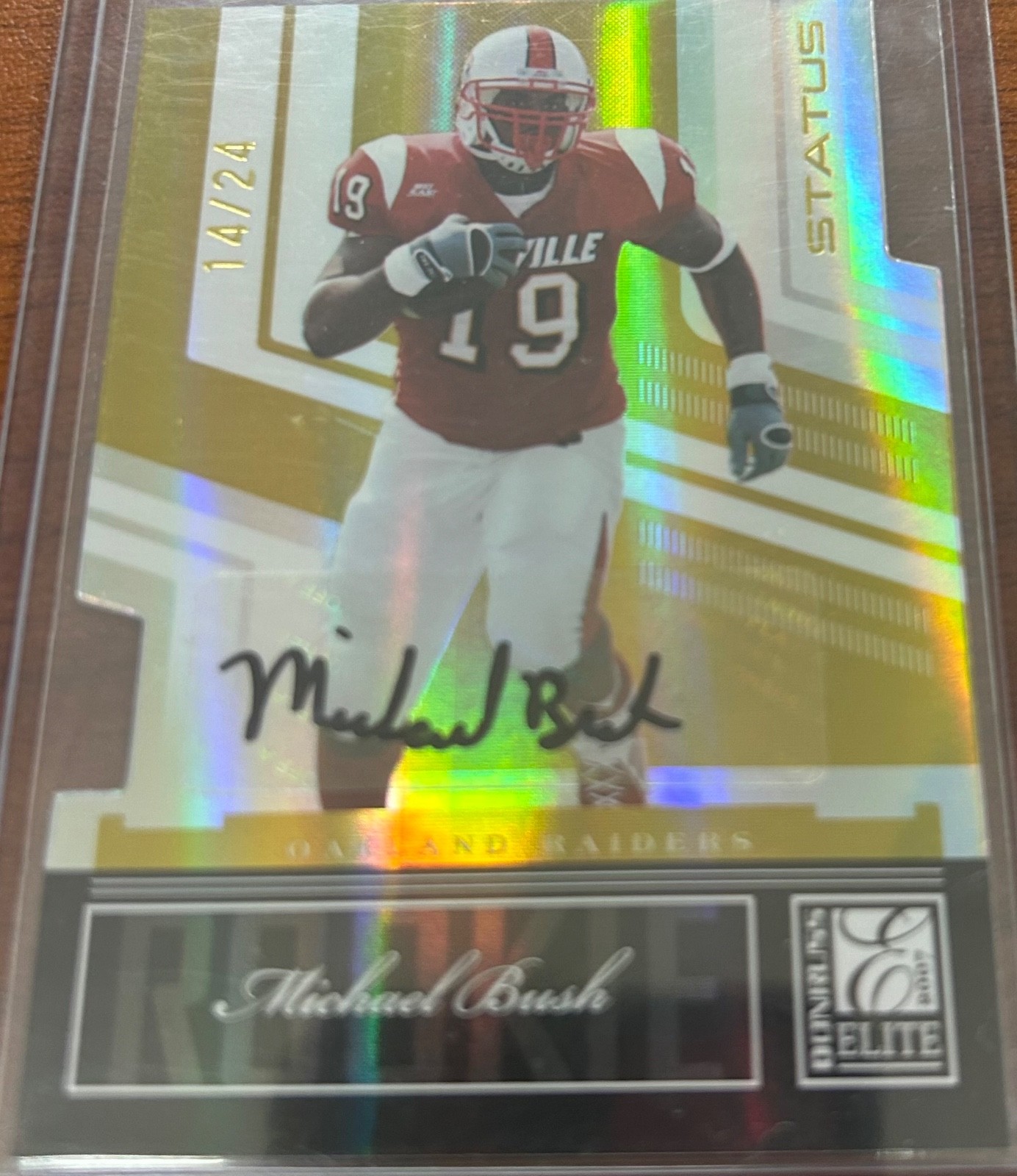Michael Bush Donruss Elite National #174 Status Gold