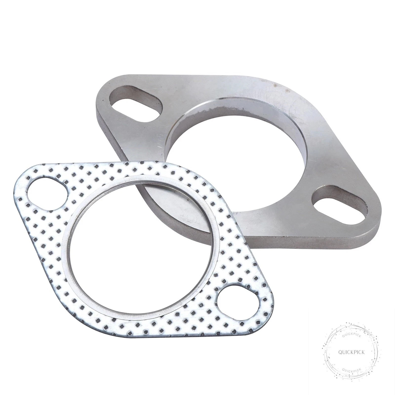Stainless Steel Exhaust Flange 2 Bolt 2 Inch Bolt Exhaust Flange & Gasket Connec