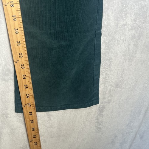 NWT Old Navy High Rise Flare Pants Girls 16 Emerald Green Corduroy Soft Stretch - Picture 9 of 9