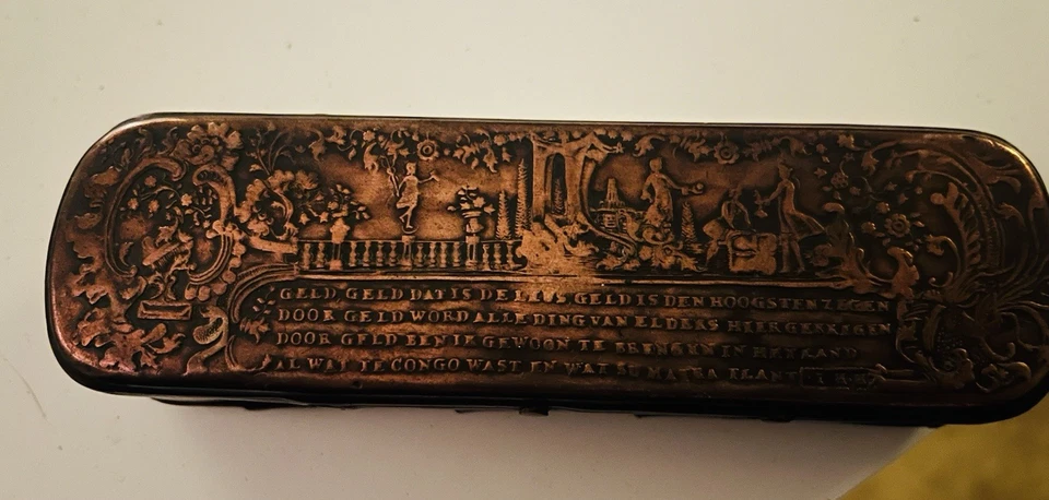 Tabakdose 1890-1920 Antik & Messing Vintage Original - Bild 2 von 3