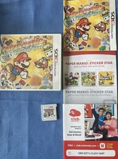 Paper Mario Sticker Star Nintendo 3DS Game w/Case & Manual & Inserts