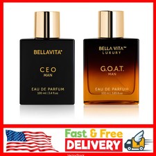 BellaVita Luxury Sigma Male CEO Man GOAT Man Perfume Cologne for Men 2x100ml