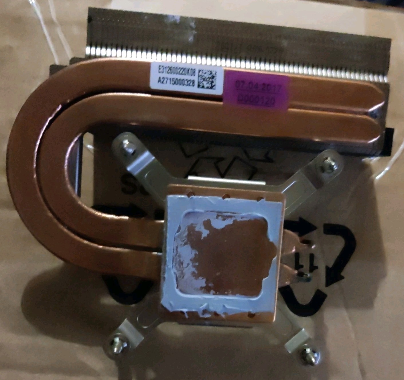 MSI Trident 3 B906 Spares CPU Heatsink Block e312600220k08 a2715000328 image 2