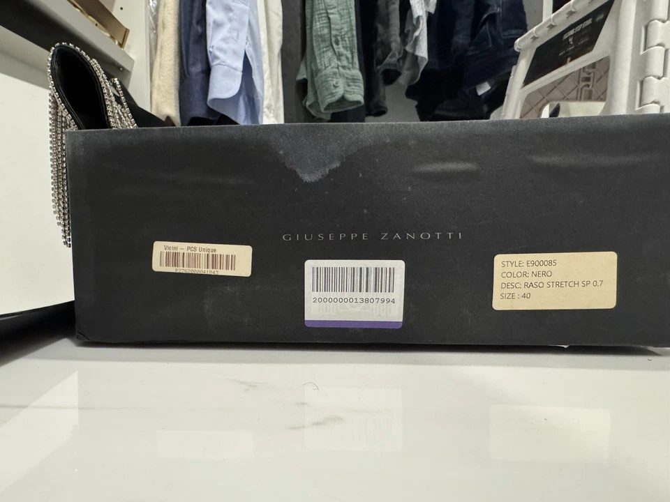 GIUSEPPE ZANOTTI Demode 105 Crystal-Embellished Satin Sandals NWT - Image 3 of 4