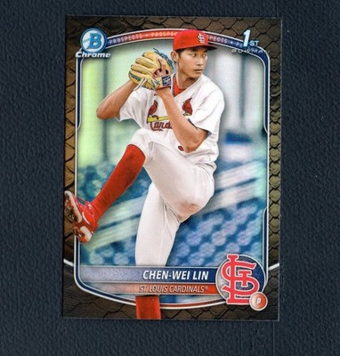 2025 Bowman Chrome Prospects Reptilian Refractors #BCP141 Chen-Wei Lin