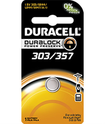 Duracell 357 Silver Oxide Battery for HP-17BII, HP-20S, HP-32SII, HP-15c, more.