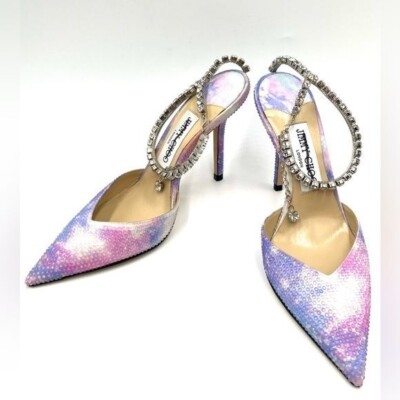 Jimmy Choo Saeda 100MM Unicorn Hotfix Pumps | eBay