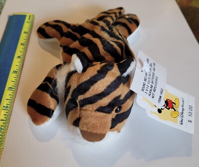 NWT WORKS Disney's Animal Kingdom Tiger Roaring Sound Bean Bag Plush WDW