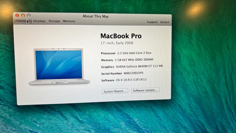  Apple MacBook Pro 17", 2008 2.5GHz Core 2 Duo Bundle (NEW Batt & Charger) NICE - Image 3 of 4