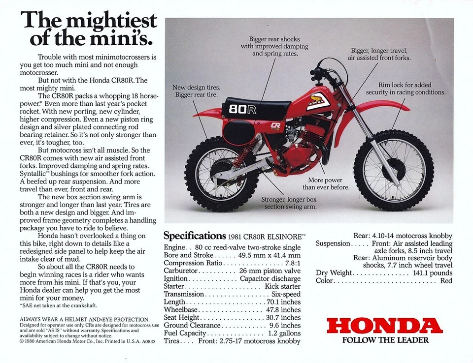 LICENCIA HONDA VINTAGE 1981 CR80R tanque y panel lateral calcomanías conjunto CR80 AHRMA Foto 4 de 4