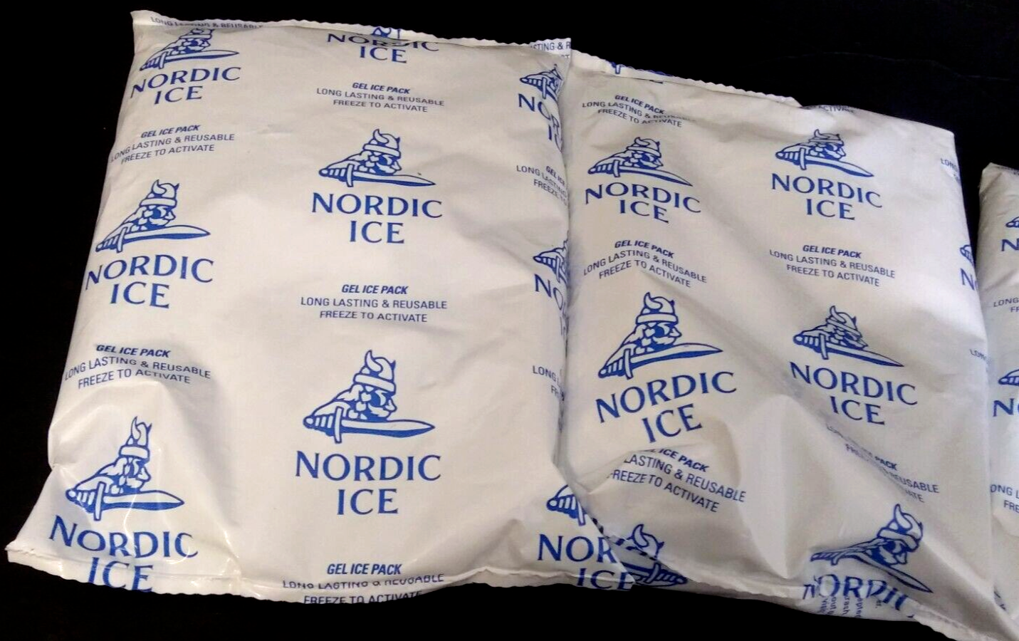 Nordic Ice Gel Ice Packs Set of 4 Reusable Long Lasting Freeze To Activate