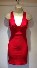 LADIES BOO HOO RED DRESS SIZE 6