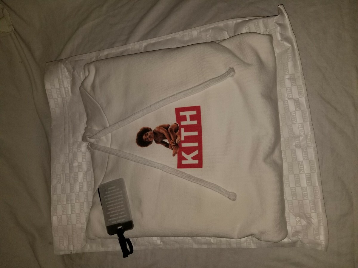 人気話題コラボ!Kith x Biggie Classic Logo Hoodie White Kith X Biggie Small The Notorious BIGGIE CLASSIC LOGO HOODIE