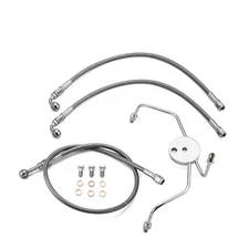  51" Stainless Steel Braided Brake Line Kit For Harley Road Glide King Non-ABS