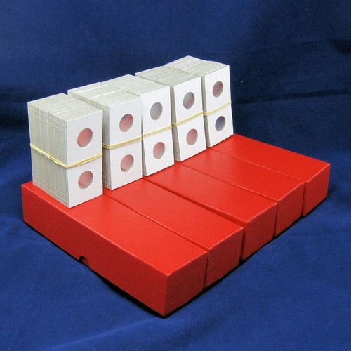 500 Cardboard 2x2 Mylar Coin Holders for Nickels 21.2mm with 5 Storage