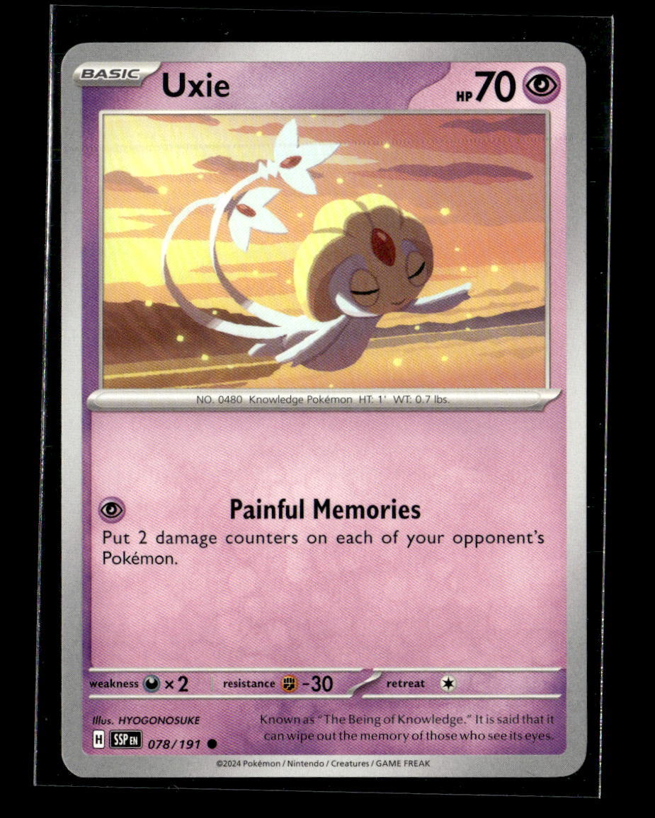 Pokemon Uxie 078/191 Surging Sparks Non Holo Common 4 Card Lot | eBay