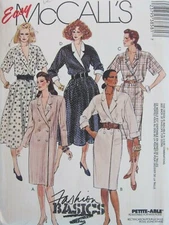 Lovely VTG 88 McCALLS 3858 MS/MP Dress in 5 Versions PATTERN 8-10-12 UC