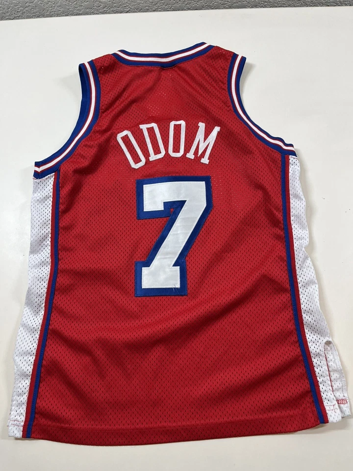 Rare Red Champion LA Los Angeles Clippers Lamar Odom Jersey Men's 40 M Medium - Image 4 of 4