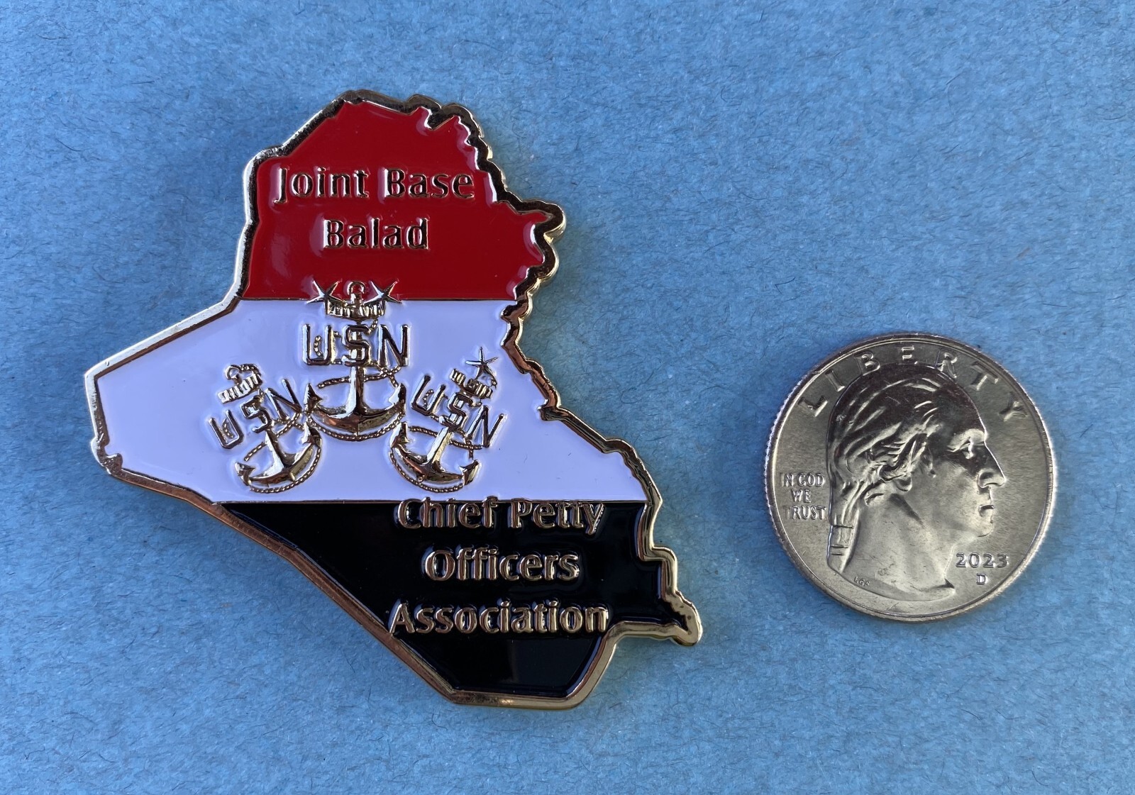 US NAVY CHALLENGE COIN - CHIEF PETTY OFFICER (CPO) JOINT BASE BALAD, AFGHANISTAN