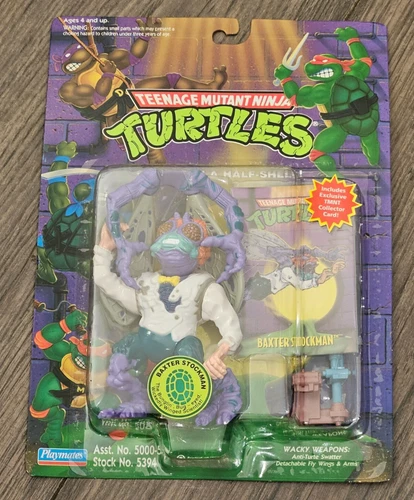 Vintage TMNT Baxter Stockman MOC 1994 Playmates Action Figure NEAR MINT TO MINT