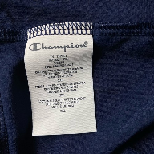 Blue Champion Athletic Shorts Men 2XL Authentic Wear Elastic Waist 7” Sport Gym - Picture 6 of 6