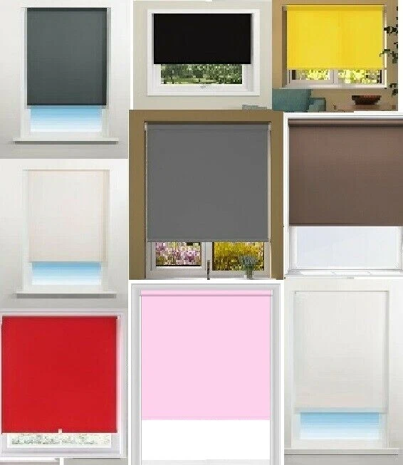 EK-HUT 100% tende a rullo per finestre ritagliabili in tessuto termico semplice