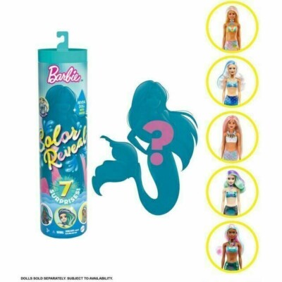 NEW UNOPENED 2019 Barbie MERMAID METALLIC COLOR REVEAL 7 Surprises