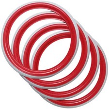 Portawalls 14 Inch Rim Red And White Car Tire Insert Trim Set 4 Pcs.