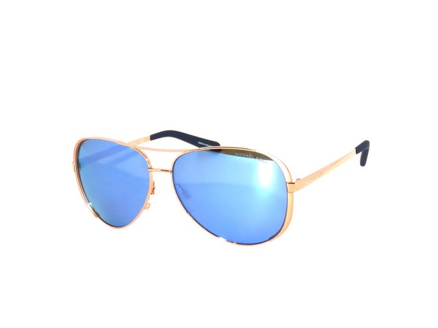 michael kors blue mirrored aviator sunglasses