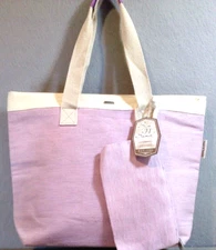 NWT Sun n Sand Classic Woven Hand Made Boho Casuals Shoulder Tote Lined w/Clutch