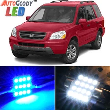 18 x Premium Blue LED Lights Interior Package Kit for Honda Pilot 03-05 + Tool