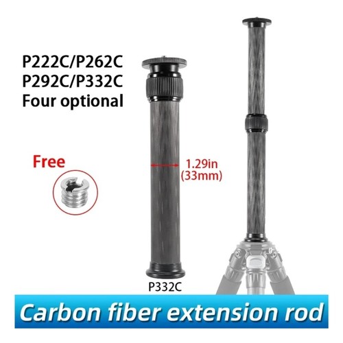 Upgraded SLR Camera Tripod Center Shaft Extension Rod CarbonFiber Gimbal 4 Size - Picture 7 of 12