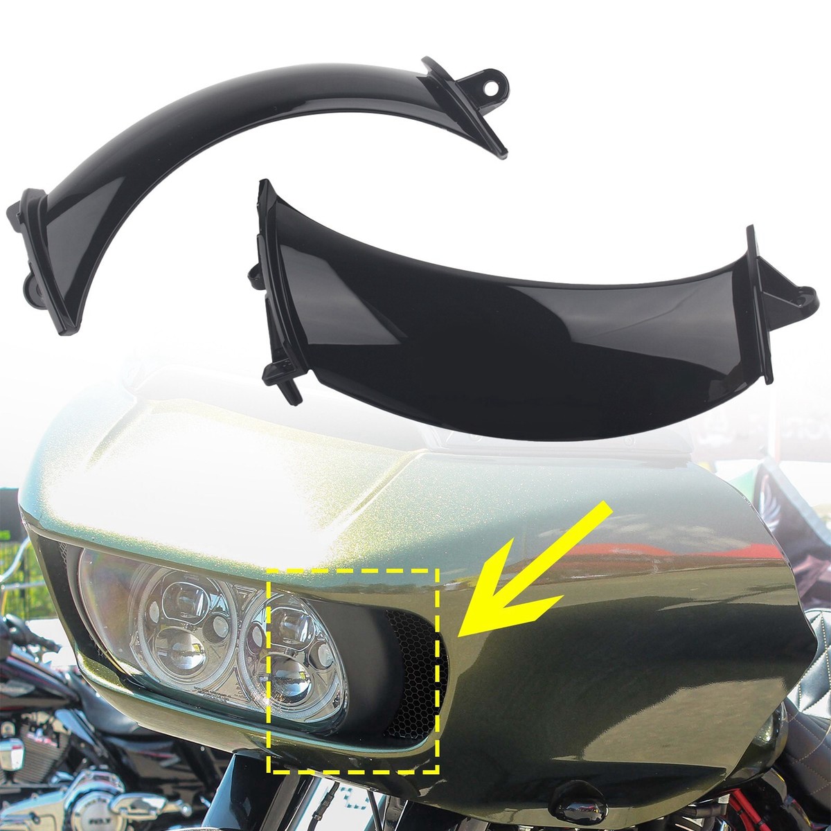 2015-2023 Harley Road Glide FLTRX Headlight Fairing Vent Block
