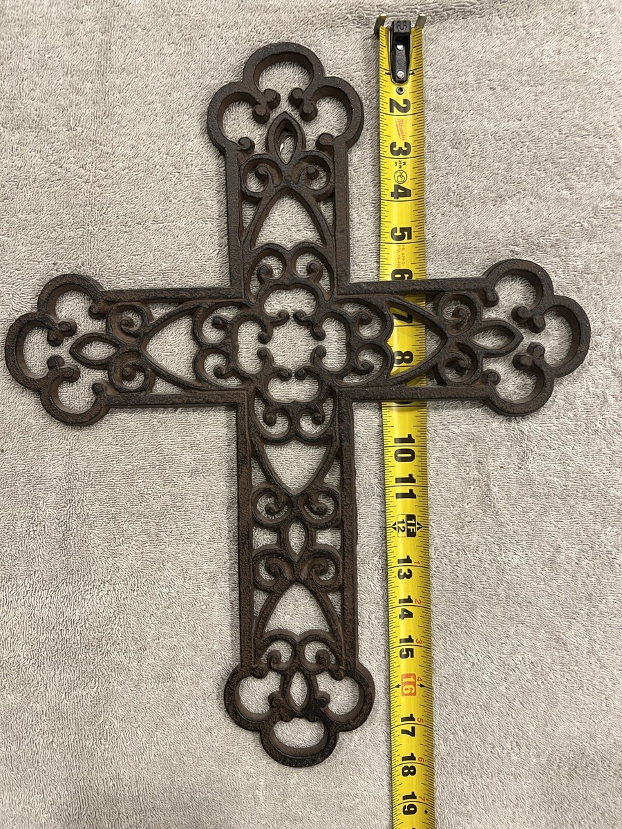 Vintage Cast Iron Metal Cross - 18