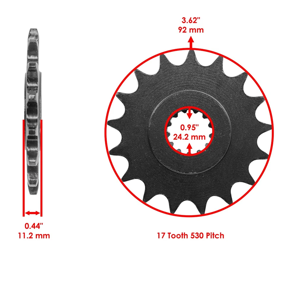 Kit de cadena de transmisión y piñón rojo para Yamaha FZR1000 1989-1995 Foto 3 de 4