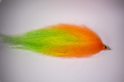 Fliegentom 3058 Hechtstreamer XXL  Nr. 13 - Tricolor chartreuse orange