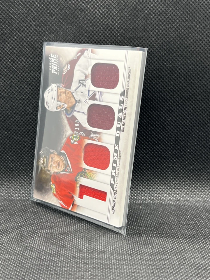 Parche Panini Prime Prime Duals 2012-13 #031/100 Milan Hejduk Marian Hossa GU Foto 4 de 4