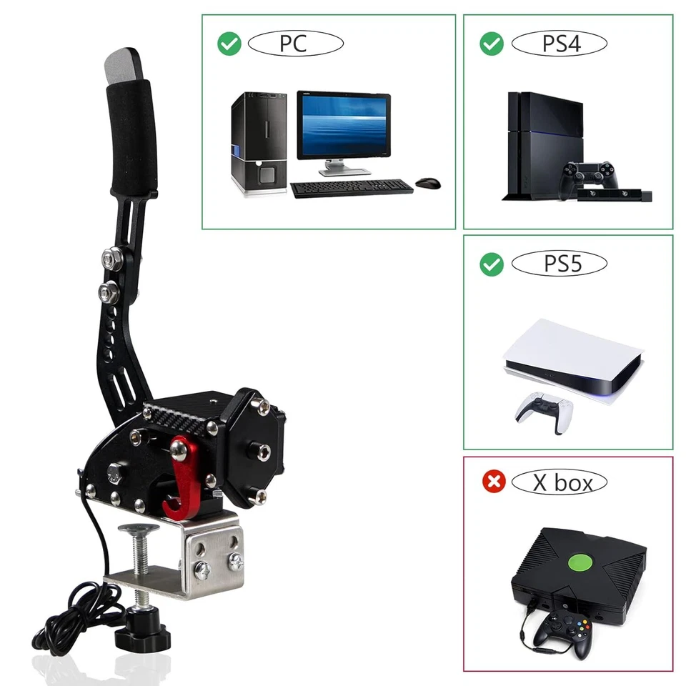 USB Handbrake kits For 64 Bit SIM PC PS4 PS5 Racing Game Logitech G29 Simulate - Image 3 of 4